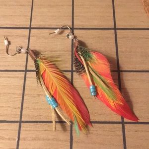 Feather earrings